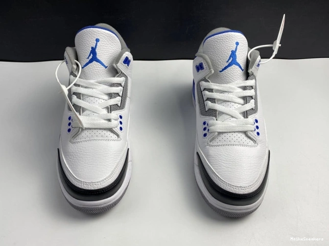 MaikeSneakers Jordan White Blue CT8532-040 3 Retro Air 0717